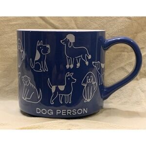 Parker Lane "DOG PERSON" 16 oz. Blue Ceramic Coffee Mug
